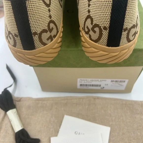 Gucci Beige and Brown low top sneakers size 13 made in Spain - Picture 11 of 11